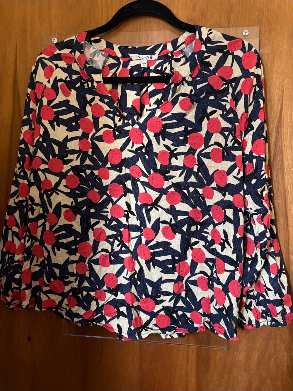 NIC+ZOE Fresh Squeeze Print 3/4 Length Sleeve Top
